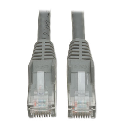 Tripp Lite CAT6 Gigabit Snagless Molded Patch Cable, 10 ft, Gray (N201010GY)