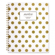 Cambridge Gold Dots Hardcover Notebook, 1 Subject, Wide/Legal Rule, White/Gold Cover, 11 x 8.88, 80 Sheets (59014)