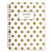 Cambridge Gold Dots Hardcover Notebook, 1-Subject, Wide/Legal Rule, White/Gold Cover, (80) 9.5 x 7 Sheets (59016)