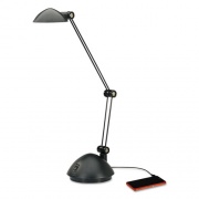 Alera Twin-Arm Task LED Lamp with USB Port, 11.88w x 5.13d x 18.5h, Black (LED912B)