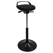Alera Perch Sit Stool, Supports Up to 250 lb, Black (ALESQ600)