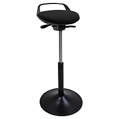 Alera Perch Sit Stool, Supports Up to 250 lb, Black (ALESQ600)