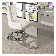 deflecto Premium Glass All Day Use Chair Mat - All Floor Types, 36 x 46, Rectangular, Clear (DEFCMG70433646)