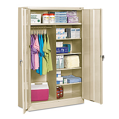 Tennsco Jumbo Combination Steel Storage Cabinet, 48w x 24d x 78h, Putty (TNNJ2478SUCPY)