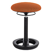Safco Twixt Desk Height Ergonomic Stool, Supports Up to 250 lb, 22.5" Seat Height, Orange Seat, Black Base (SAF3000OR)