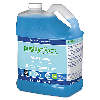 PositivEffects Glass Cleaner, Unscented, 1 gal Bottle, 4/Carton (PGC91113)
