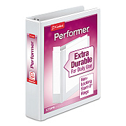 Cardinal Performer ClearVue Slant-D Ring Binder, 3 Rings, 1.5" Capacity, 11 x 8.5, White (CRD17400)