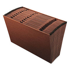 Earthwise by Pendaflex Recycled Indexed Expanding File, 21 Sections, 1/21-Cut Tabs, Legal Size, Red Fiber (PFXER19A)