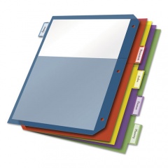 Cardinal Poly 2-Pocket Index Dividers, 5-Tab, 11 x 8.5, Assorted, 4 Sets (84003)