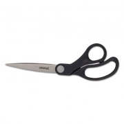 Universal Stainless Steel Office Scissors, 8.5" Long, 3.75" Cut Length, Black Offset Handle (92010)