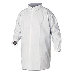KleenGuard A40 Liquid and Particle Protection Lab Coats, 2X-Large, White, 30/Carton (KCC44445)