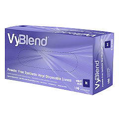 Vyblend Synthetic Vinyl Powder Free 4.5 Mil Gloves Blue-violet Med, Case Of 1000 (GL-VN104VBFM)
