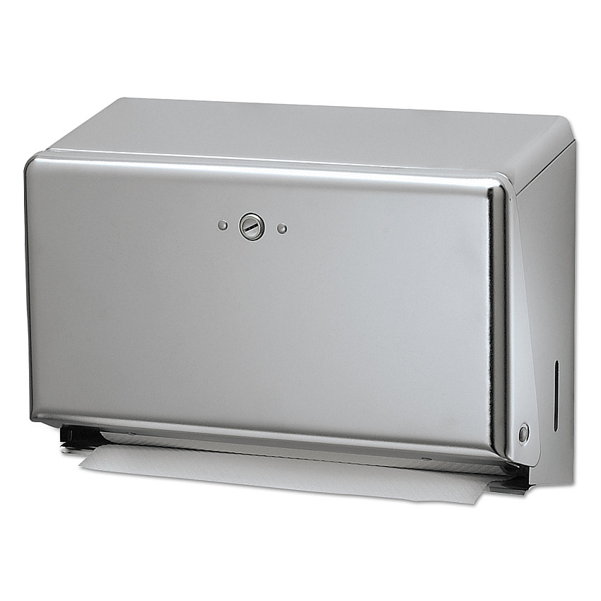 San Jamar Mini C-Fold/Multifold Towel Dispenser, 11.13 x 3.88 x 7.88, Chrome (SJMT1950XC)