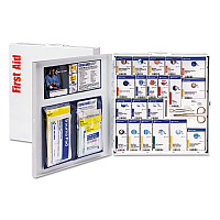First Aid Only ANSI 2015 SmartCompliance Food Service First Aid Kit, w/o Medication, 50 People, 260 Pieces, Metal Case (FAO746006021)