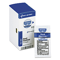 First Aid Only Gel Hand Sanitizer Packets for SmartCompliance First Aid Kits, 0.9 g, Clean Scent, 10/Box (FAOFAE4007)