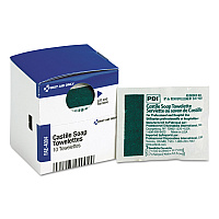 First Aid Only SmartCompliance Castile Soap Towelettes, 10/Box (FAOFAE4004)