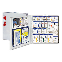 First Aid Only ANSI 2021 SmartCompliance General Business First Aid Station for 50 People, No Medication, 202 Pieces, Metal Case (FAO746004021)