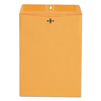 Universal Kraft Clasp Envelope, #90, Square Flap, Clasp/Gummed Closure, 9 x 12, Brown Kraft, 100/Box (UNV35264)