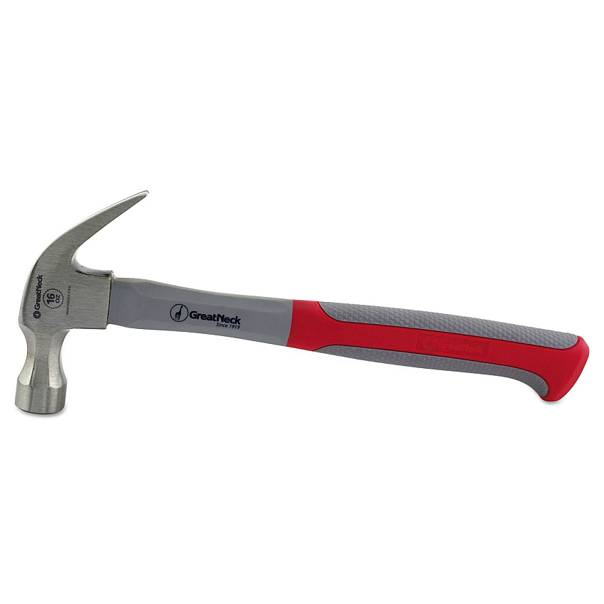 Great Neck 16 oz Claw Hammer with High-Visibility Orange Fiberglass Handle (GNSHG16C)