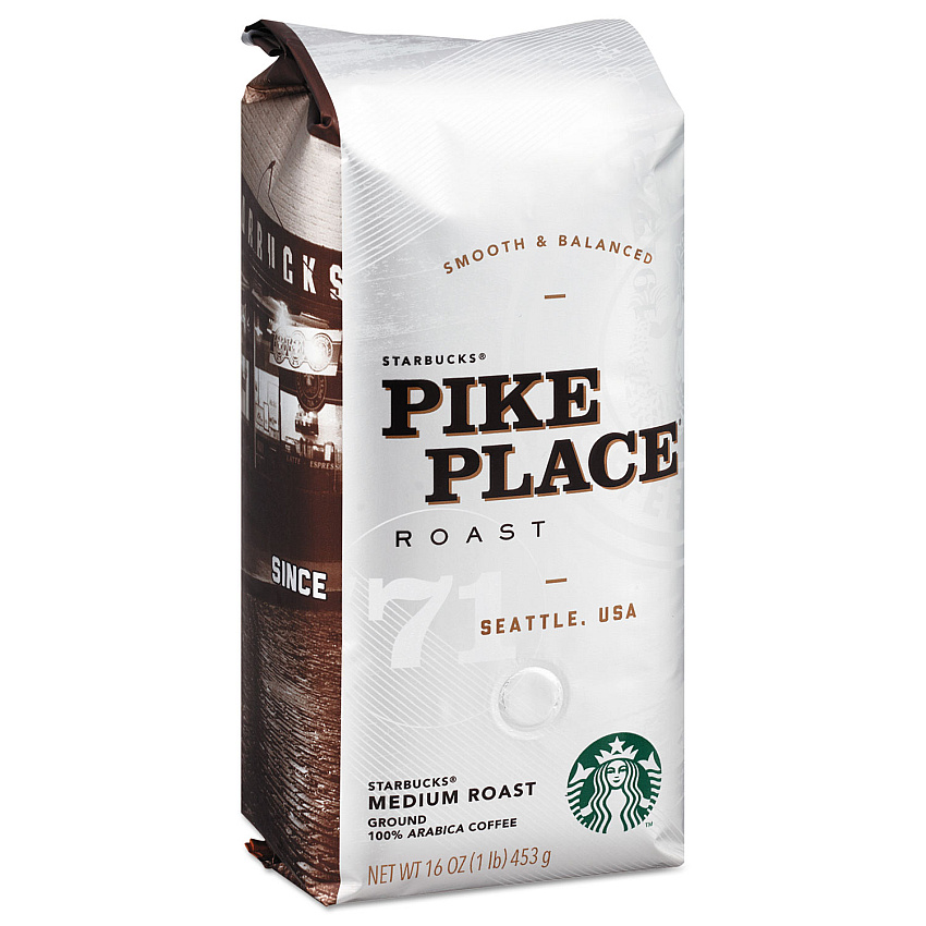 Starbucks Coffee, Pike Place, Ground, 1lb Bag (SBK11018186)