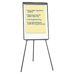 Universal Dry Erase Board with Tripod Easel, 29 x 41, White Surface, Black Frame (UNV43032)