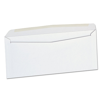 Universal Open-Side Business Envelope, #10, Commercial Flap, Side Seam, Gummed Closure, 4.13 x 9.5, White, 500/Box (UNV36320)