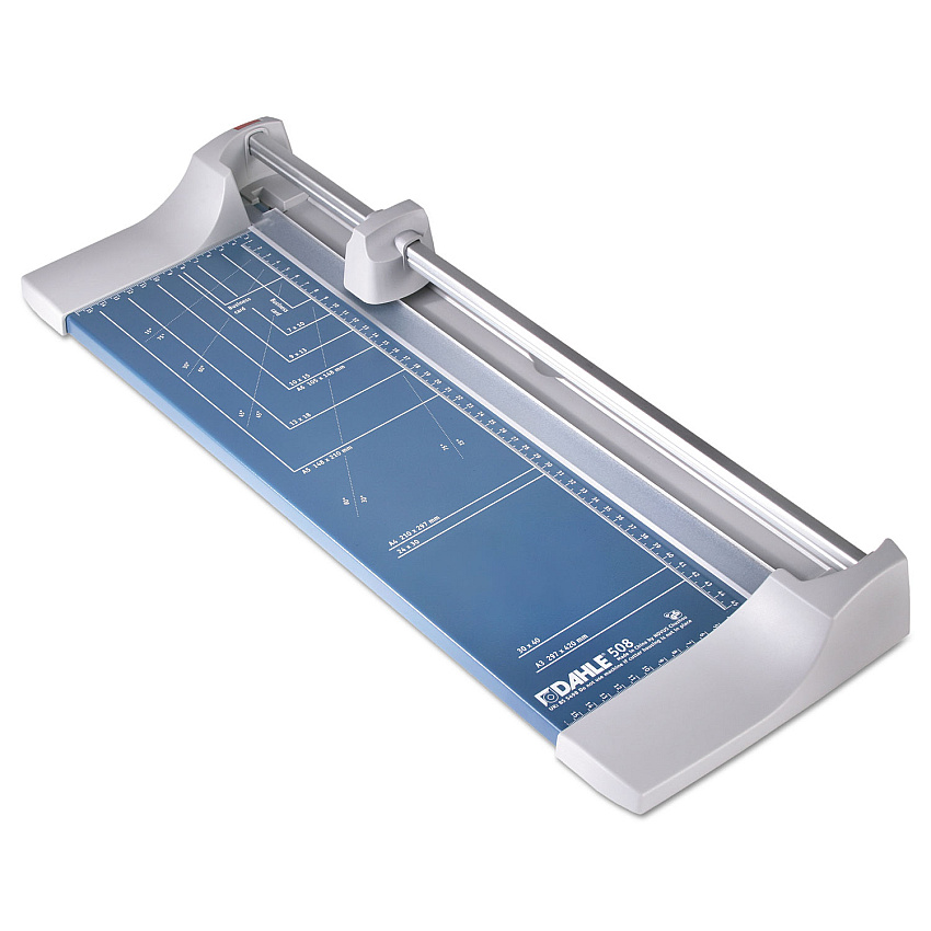 Dahle Rolling/Rotary Paper Trimmer/Cutter, 7 Sheets, 18" Cut Length, Metal Base, 8.25 x 22.88 (DAH508)