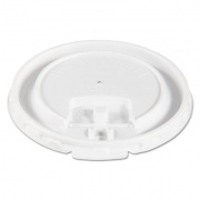 Dart Lift Back and Lock Tab Cup Lids for Foam Cups, Fits 10 oz Trophy Cups, White, 2,000/Carton (DLX10R)