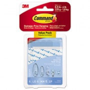 Command Assorted Refill Strips, Removable, (8) Small 0.75 x 1.75, (4) Medium 0.75 x 2.75, (4) Large 0.75 x 3.75, Clear, 16/Pack (17200CLRES)