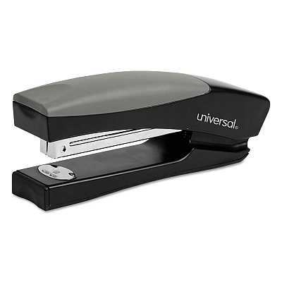 Universal Stand-Up Full Strip Stapler, 20-Sheet Capacity, Black/Gray (UNV43148)