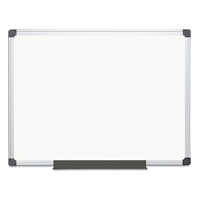 MasterVision Value Lacquered Steel Magnetic Dry Erase Board, 48 x 36, White Surface, Silver Aluminum Frame (BVCMA0507170)