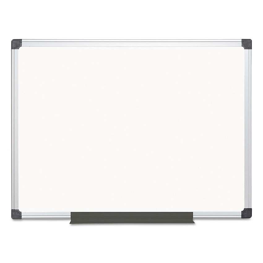 MasterVision Value Lacquered Steel Magnetic Dry Erase Board, 48 x 36, White Surface, Silver Aluminum Frame (BVCMA0507170)