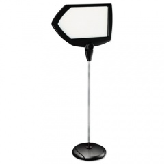 MasterVision Floor Stand Sign Holder, Arrow, 25 x 17, 63" High, White Surface, Black Steel Frame (SIG01010101)