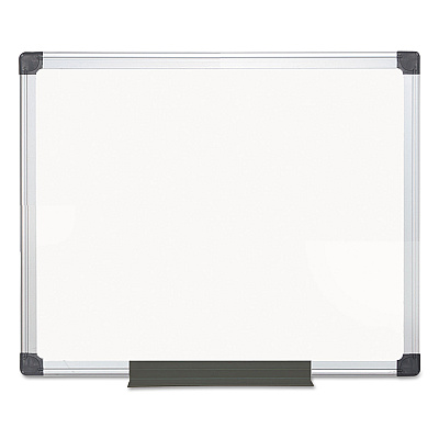 MasterVision Value Melamine Dry Erase Board, 24 x 36, White Surface, Silver Aluminum Frame (BVCMA0312170MV)