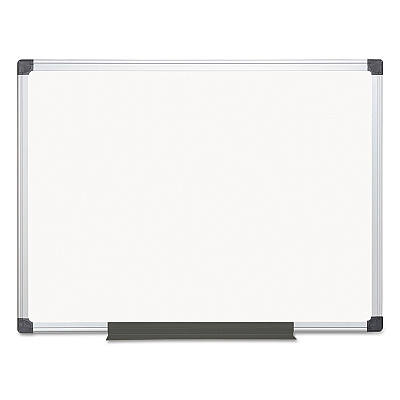 MasterVision Value Melamine Dry Erase Board, 36 x 48, White Surface, Silver Aluminum Frame (BVCMA0512170MV)