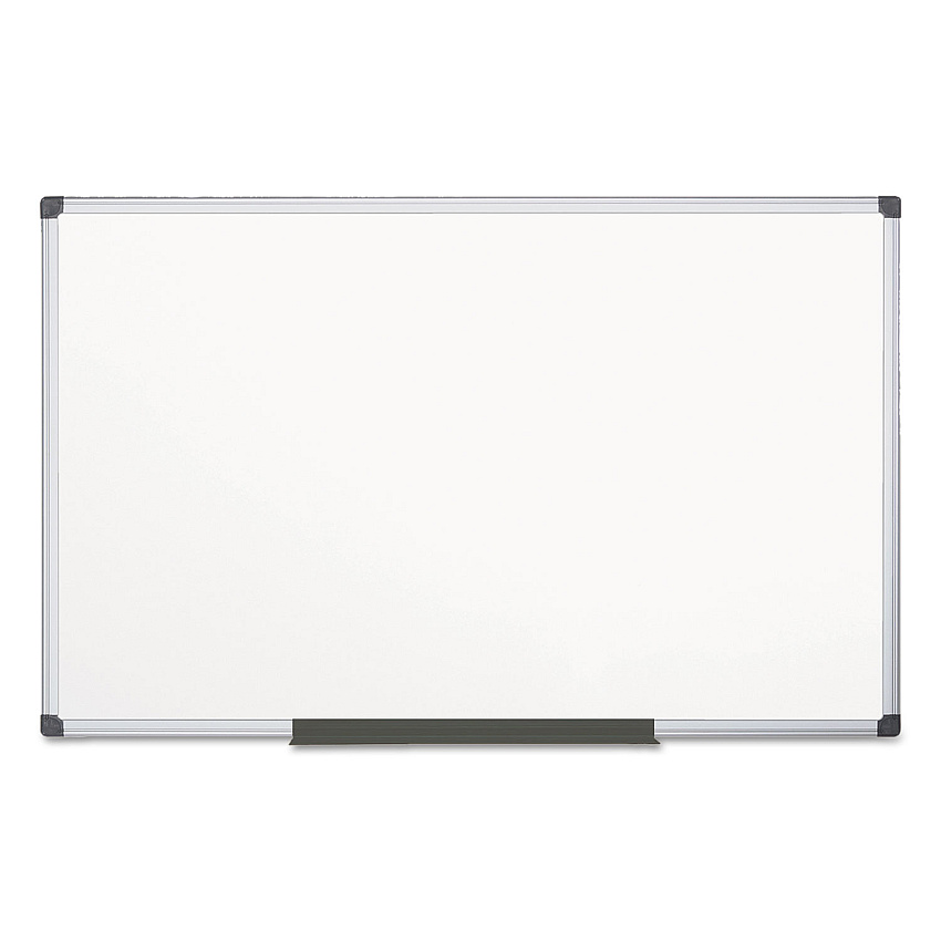MasterVision Value Melamine Dry Erase Board, 48 x 96, White Surface, Silver Aluminum Frame (BVCMA2112170MV)