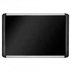 MasterVision Soft-touch Bulletin Board, 48 x 36, Black Fabric Surface, Aluminum/Black Aluminum Frame (MVI050301)