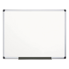 MasterVision Value Lacquered Steel Magnetic Dry Erase Board, 72 x 48, White Surface, Silver Aluminum Frame (BVCMA2707170)