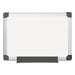 MasterVision Value Melamine Dry Erase Board, 18 x 24, White Surface, Silver Aluminum Frame (BVCMA0212170MV)