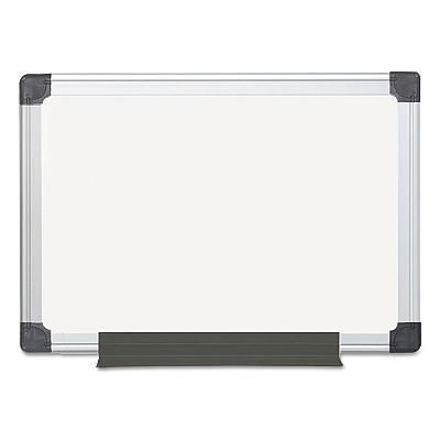 MasterVision Value Melamine Dry Erase Board, 18 x 24, White Surface, Silver Aluminum Frame (BVCMA0212170MV)