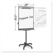 MasterVision Tripod Extension Bar Magnetic Dry-Erase Easel, 69" to 78" High, Black/Silver (EA48062119)