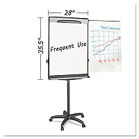 MasterVision Tripod Extension Bar Magnetic Dry-Erase Easel, 69" to 78" High, Black/Silver (BVCEA48062119)
