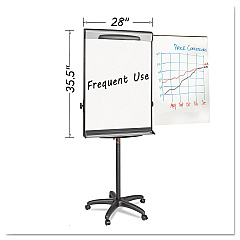 MasterVision Tripod Extension Bar Magnetic Dry-Erase Easel, 69" to 78" High, Black/Silver (BVCEA48062119)