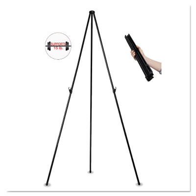 MasterVision Instant Easel, 61.5" High, Black, Steel, Heavy-Duty (FLX10201MV)