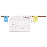 Universal Cork Bulletin Bar, 24 x 1, Brown Surface, Silver Aluminum Frame (UNV43424)