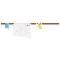 Universal Cork Bulletin Bar, 36 x 1, Brown Surface, Silver Aluminum Frame (UNV43436)