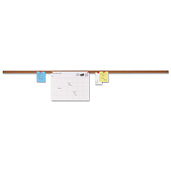 Universal Cork Bulletin Bar, 48 x 1, Brown Surface, Silver Aluminum Frame (UNV43448)