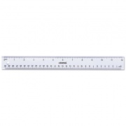 Universal Clear Plastic Ruler, Standard/Metric, 12" Long, Clear (59022)