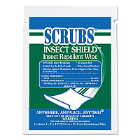SCRUBS Insect Shield Insect Repellent Wipes, 8 x 10, Floral, 100/Carton (ITW91401)