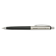 AbilityOne 7520016558004, SKILCRAFT Stainless Elite Mechanical Pencil, 0.5 mm, F (#2.5), Black Lead, Black/Silver Barrel, 3/Pack